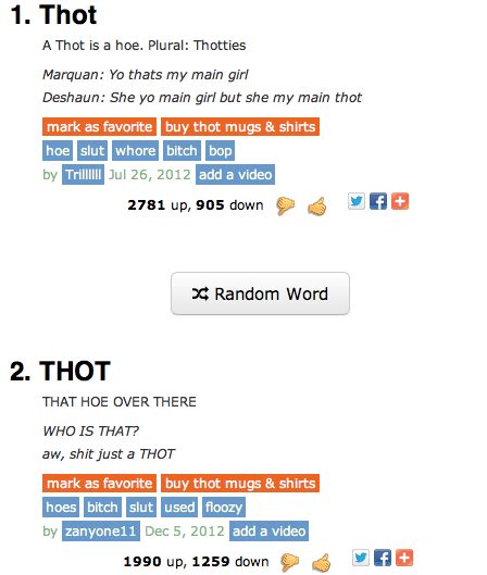 urban dictionary thot